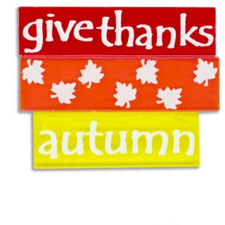 Heidi Grace Designs - seasonal autumn words  (sold in 3's)